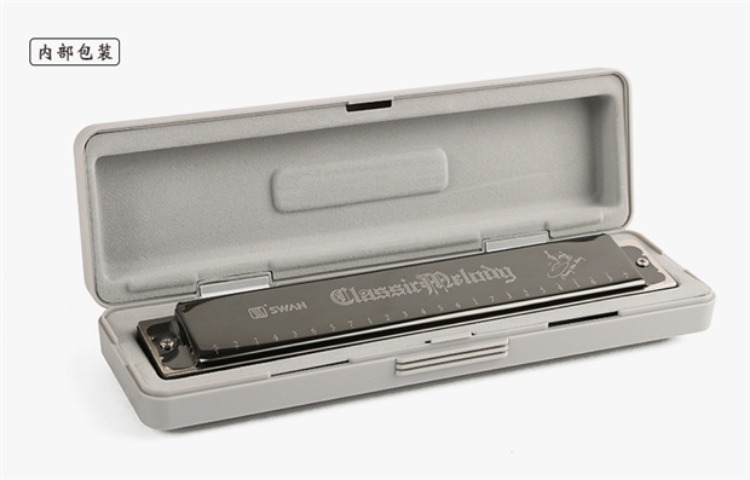 Swan Harmonica 24 lỗ đa âm C chuyên nghiệp chơi người lớn ABDEFG giai điệu cho người mới bắt đầu học sinh nhạc cụ - Nhạc cụ phương Tây guitar điện fender