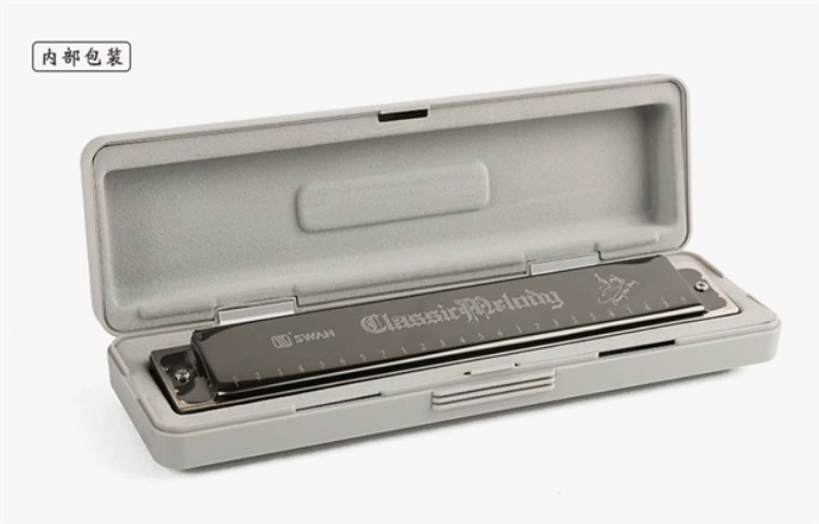 Swan Harmonica 24 lỗ đa âm C chuyên nghiệp chơi người lớn ABDEFG giai điệu cho người mới bắt đầu học sinh nhạc cụ - Nhạc cụ phương Tây