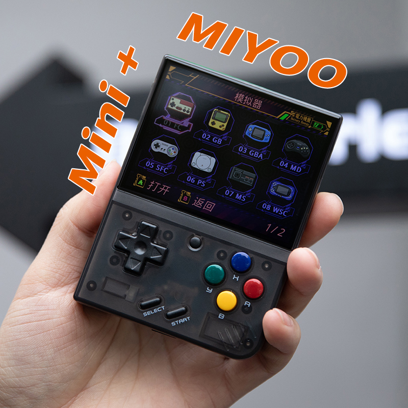 MIYOO Mini plus portable handheld handheld gaming source handheld machine Online to war GBA Double Street Machine Classic children's gift cruise machine 2023 new little dispensers-T