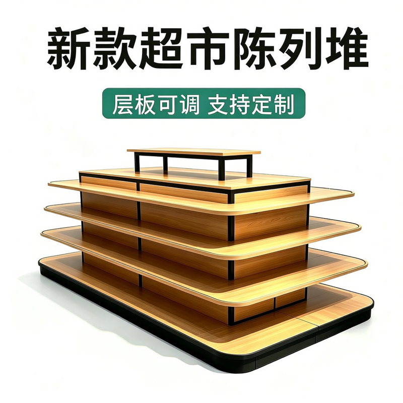 New Supermarket Display Setup: Wooden Combination Island Display for Daily Care and Beauty Products, Multifunctional and Adjustable Display New Supermarket Display Setup: Wooden Combination Island Display for Daily Care and Beauty Products, Multifunctional and Adjustable Display