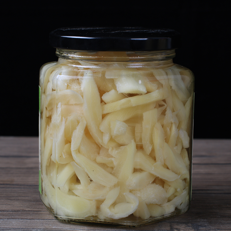 Copper Mausoleum Ginger Sauce White Ginger Salted Vinegar Bubble Tender Ginger Slices Tender Ginger Fresh Bubble Ginger Salty Ginger Glass Bottle 450g