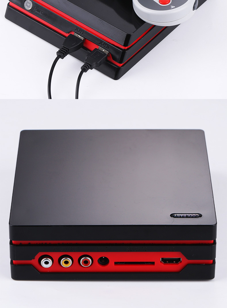 Beibeijia giải trí gia đình HD 4K nhà TV trò chơi máy giả lập arcade tương tác đôi xử lý cổ điển hoài cổ đỏ và trắng điện cơ tích hợp 600 trò chơi rung cổ điển tay cầm pxn 9613