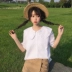 Áo sơ mi nữ tay ngắn mới mùa hè hè 2020 Học sinh trung học cơ sở mới phiên bản Hàn Quốc của quần áo lót búp bê lỏng lẻo - Áo sơ mi dài tay