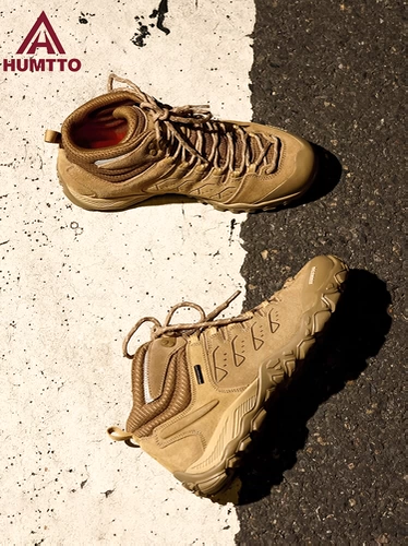 Высокая демисезонная нескользящая износостойкая спортивная внедорожная обувь для скалозалания подходит для пеших прогулок