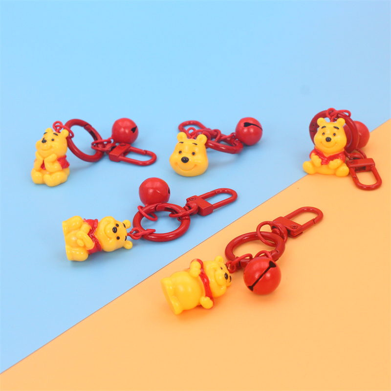 Winnie the Pooh Creative Doll Backpack Pendant Keychain Car Ornament Small Doll Gift Doll Key Chain Accessory