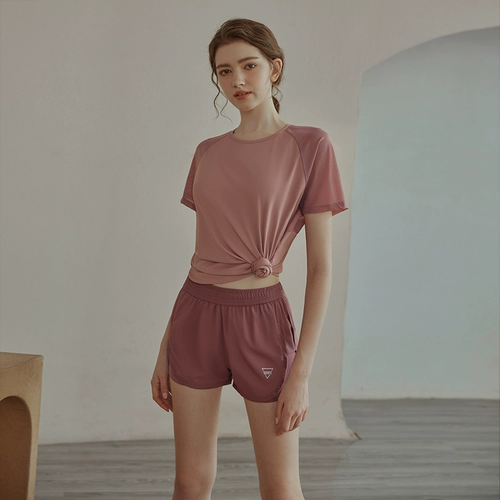 Одежда для йоги, дышащая футболка, летний спортивный костюм для спортзала, оверсайз, короткий рукав, для бега, по фигуре