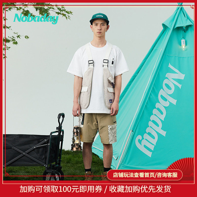 NOBADAY new outlap vest spring and summer trend 100 hitch ride outside wearing fashion cotton waistcoat ND22SAP25067