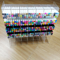 Acrylic transparent marker pen pen holder storage rack stationery store display rack grid display