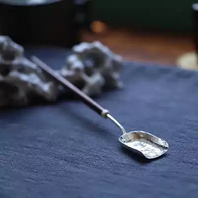 Xianyun Ya play new Japanese sterling silver handmade teaspoon teaspoon scented shovel kung fu tea ceremony tea set accessories