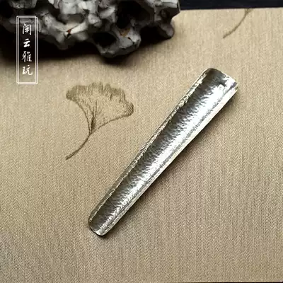 Xian Yunya play pure handmade new products sterling silver hammer eye pattern tea spoon tea shovel kung fu metal tea props accessories