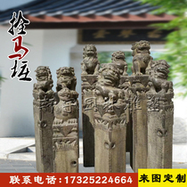 Stone carved bolt horse pile imitation ancient made of old turquoise stone lions tethered horse studs horse studs for home decoration Decorative Tricks