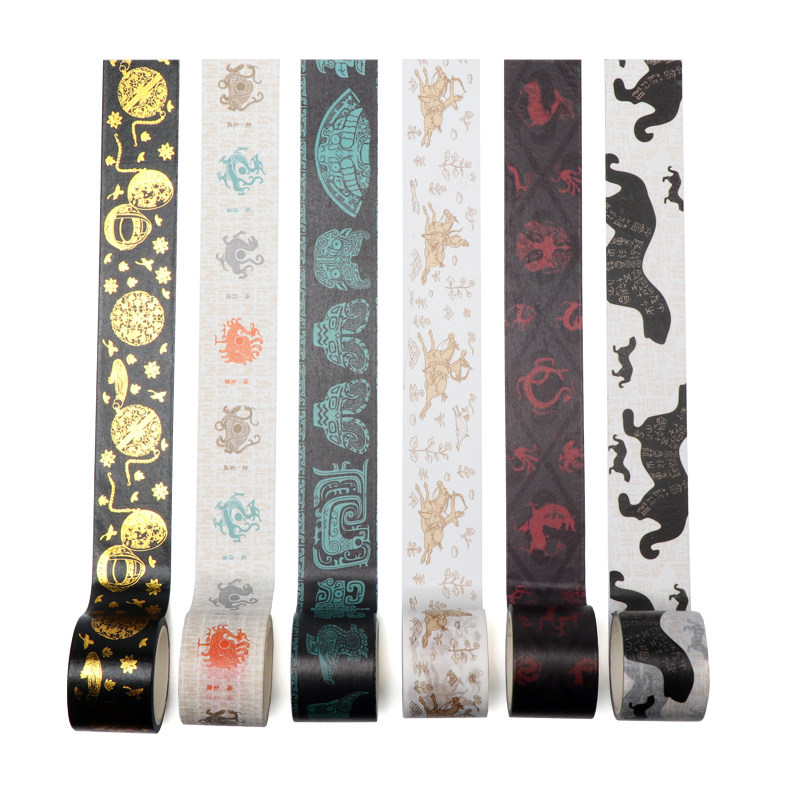 Shaanxi History Museum character account sticker ancient style color tape cute girl Xi'an cultural and creative souvenirs