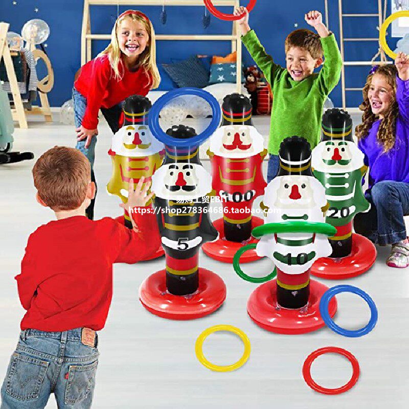 Inflatable cartoon guard sleeve snowman throwing circle of Yada toy circle of children adult parent-child game toy ring