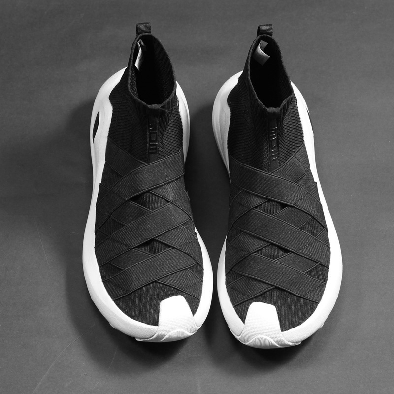 Wade's Way Slip-On Breathable Soft Elastic Basketball Shoes Men's Sock Shoes Wade's Way Black Warrior Low-Top High-Top