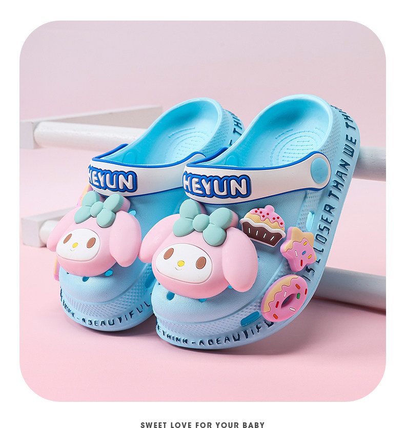 Melody Girls' Clogs Children's Slippers Summer New Model Kids' Summer Non-Slip Girls' Indoor Princess Style — 10