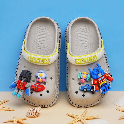 Летние туфли для мальчиков, детские слайдеры, нескользящие тапочки, пляжная пляжная обувь, подходит для подростков, семейный стиль