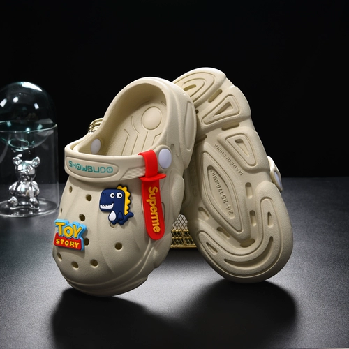 Детские летние тапочки для мальчиков, нескользящие слайдеры, семейный стиль