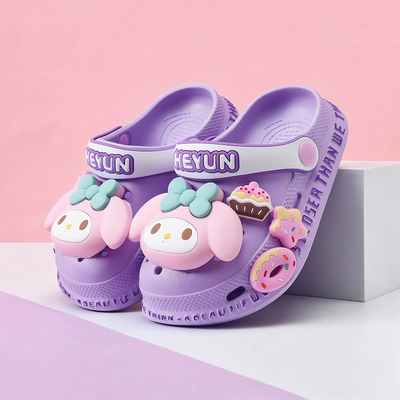 Melody Girls' Clogs Children's Slippers Summer New Model Kids' Summer Non-Slip Girls' Indoor Princess Style — 3