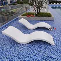 Outdoor beach Leisure lounge Swimming Pool Bubble water benches Fashion white with upholstered Alien Jean Lying Chair