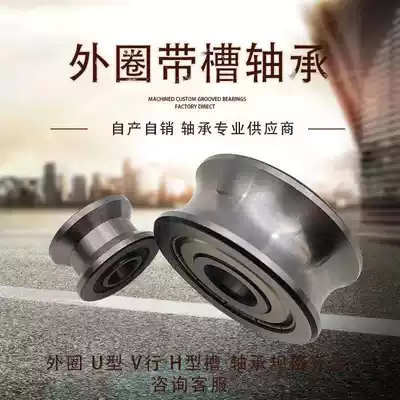 Miniature slotted small bearings U-groove V-groove bearing groove straightening guide LV202 201 203 204