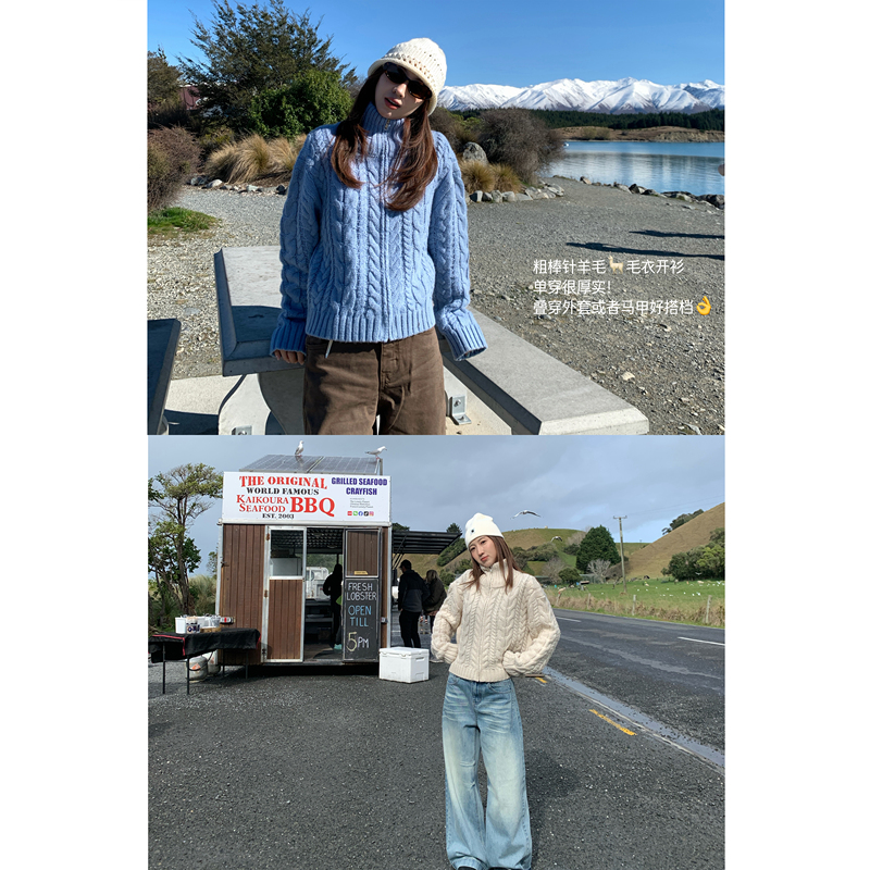 Threesan “Southern Island Warm Winter” Has a Lazy and Story-Like Feel! Autumn and Winter Cable Knit Sweater with a Half-High Collar Threesan “Southern Island Warm Winter” Has a Lazy and Story-Like Feel! Autumn and Winter Cable Knit Sweater with a Half-High Collar