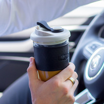 mochic magic west high-end water Cup male summer high-grade glass anti-drop lid hand Cup coffee couple Cup