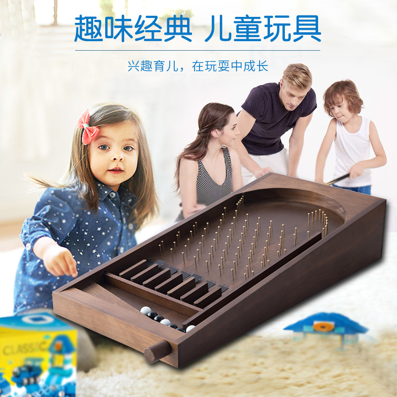 Child Intelligence Decision-making Board Pinball Machine Jump Ball Jumping Ball Small Game Console Parent-child Interactive Toy Desktop Puzzle Party Home