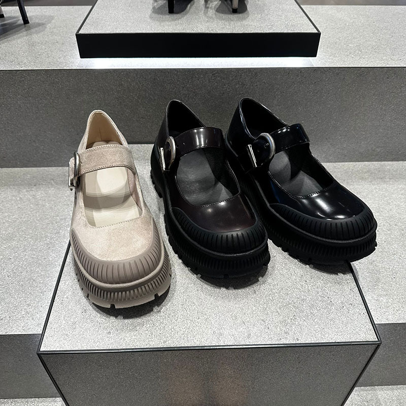 Catting&Kathy Women's Shoes 2025 Autumn New Style 70920199 Retro Thick-Soled Mary Jane Shoes Round-Toe Flats