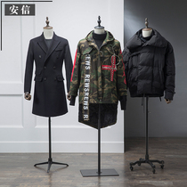 Model props mens half-length cloth dummy clothing shop shirt suit display rack with movable hands