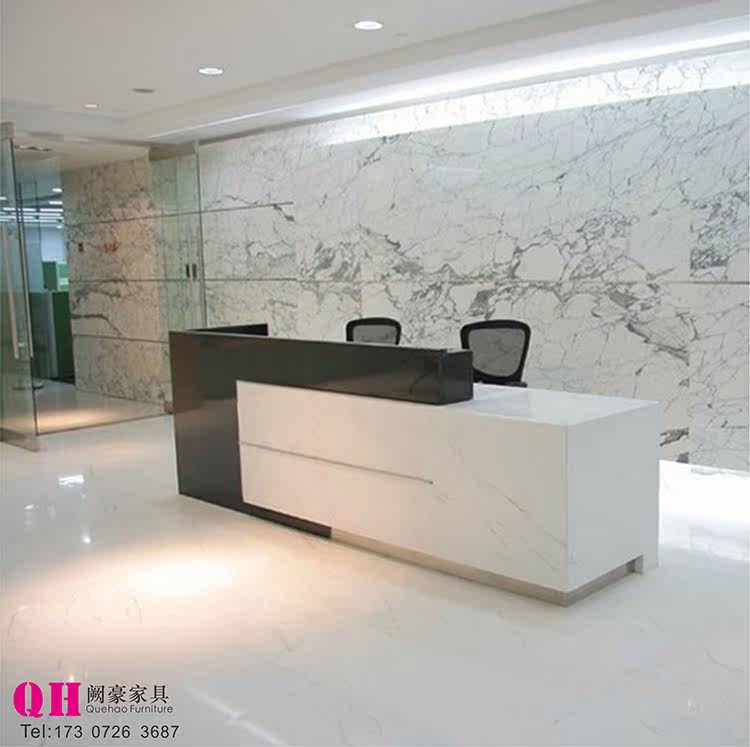 High-end Baking Varnish Foreground Boutique Marble Front Office Bar Counter Cashier Desk Reception Desk Reception Desk Office Desk Front Desk Table