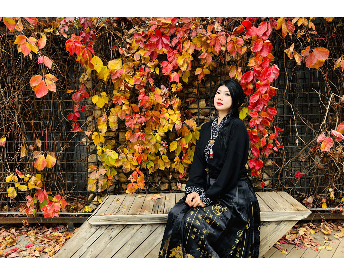 китайский костюм 梦唐记凤凰于飞原创大码汉服胖mm冬季200斤大码马面裙文字织金