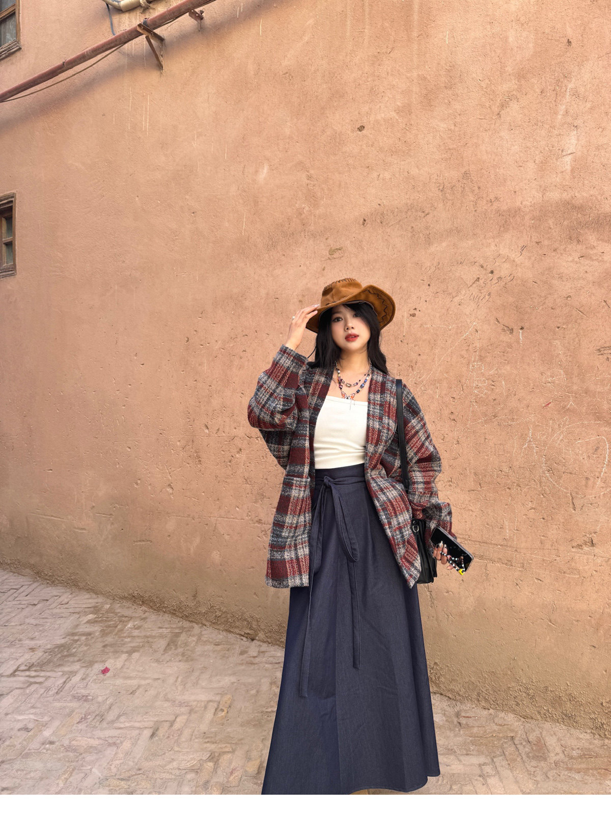 китайский костюм 梦唐记时光线条大码汉服胖mm改良高端加肥加大秋冬飞机袖八破裙