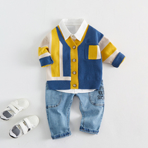 Baby spring suit boys foreign-style three-piece 1-3-year-old children Korean casual clothes childrens clothing Spring New