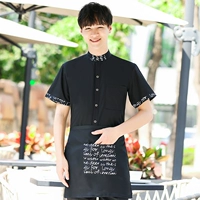 Черный фартук, короткий рукав