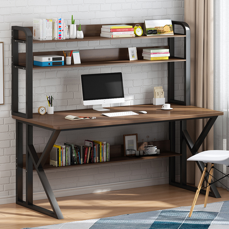 Bedroom desk storage cabinet integrated computer desktop table small apartment balcony bedroom bookcase integrated student study desk