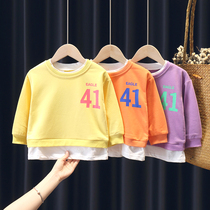 Girls  sweaters Korean version of the tide spring and autumn models foreign style 2021 spring female baby spring children autumn sweaters children