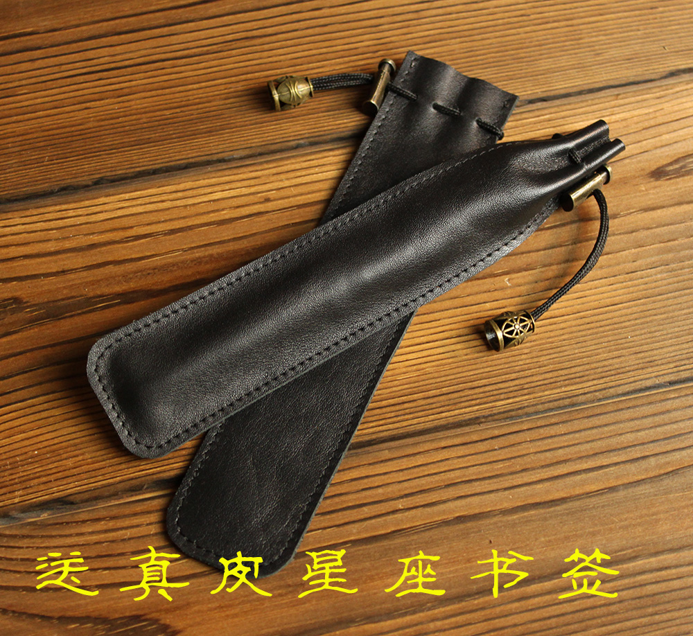Genuine leather pen case Imported first layer cowhide simple pen case Handmade retro pen sheath Sheepskin signature pen case