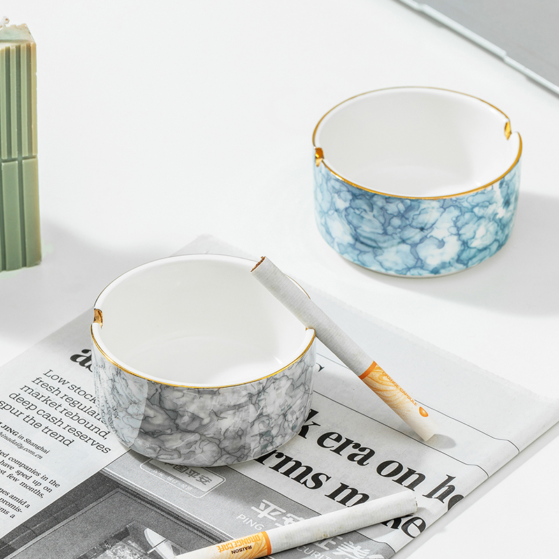 Nordic Ceramic Cigarettes Ash Trays Creativity Home Living Room Ins Wind Personality Trend Office Eu Style High-end Cigarette Ash
