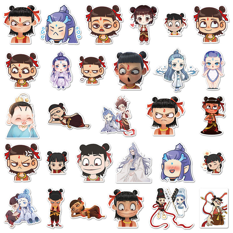 【厂家直供】魔丸哪咤贴纸哪吒魔童闹海系列周边敖丙降世防水贴画-阿里巴巴