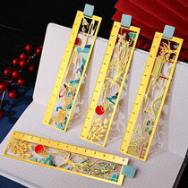 Ruler ancient wind Daquan animation multi-function universal sub-ruler measuring board straight bookmarks diy hand account drawing measurement