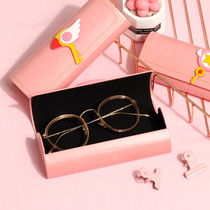 Glasses box female advanced sense ins tide high value cute Japanese hipster simple creative portable storage cute box