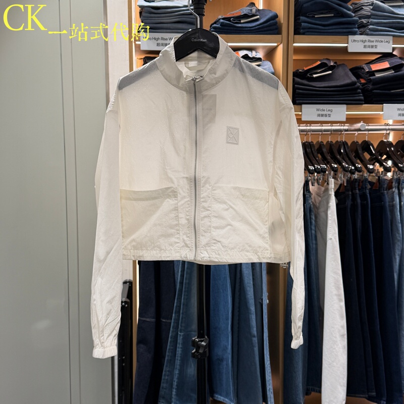 Calvin Klein/Ck Jeans2026 Summer Women's Simple Casual Stand-Up Collar Single Jacket 47G503G