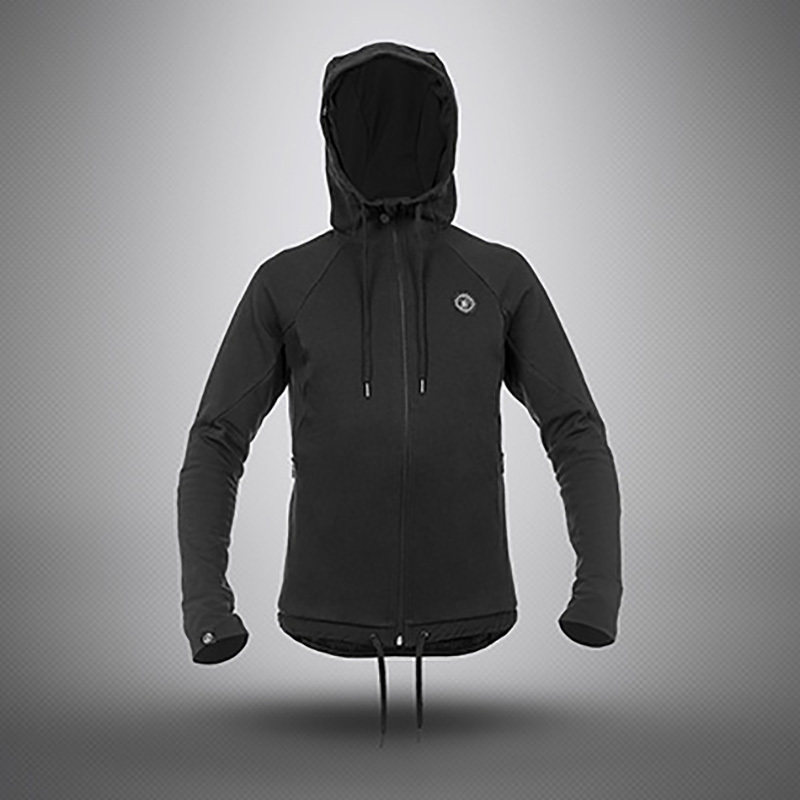 Lightweight WOLLFREQUENZ Men's Casual Long Sleeve Zip Hood Jacket Cycling Wear