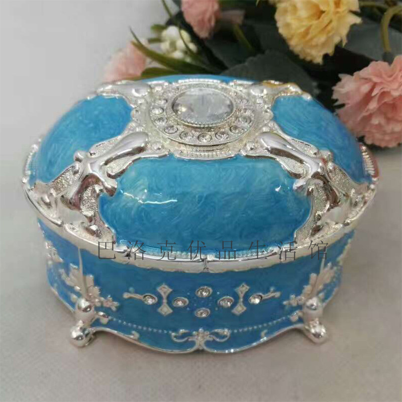 Russian Jewelry Box Oval Jewelry Box European Princess Storage Box Ring Necklace Watch Box Creative Jewelry Box