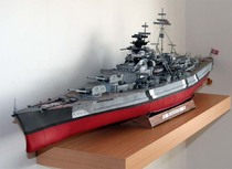Paper model about 90 cm German battleship Bismark G182 handmade DIY