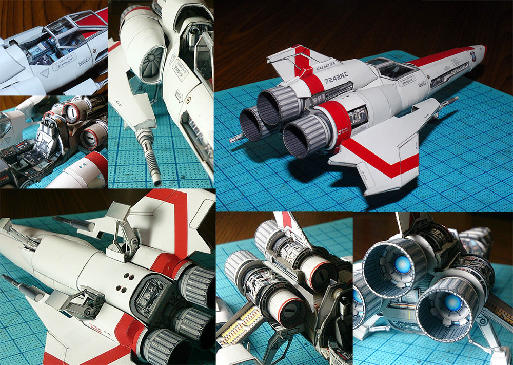 Battlestar Viper No. 2 Viper mk2 paper model diy handmade educational toys hand-made ornaments