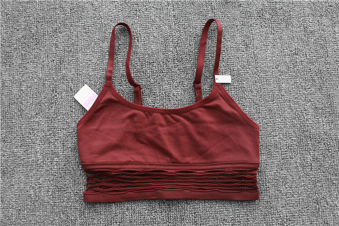 Outer Single Ladies Yoga Bra Without Chest Pad Vest Hollow Bra Sling Fitness Sports Yoga Lingerie Sexy