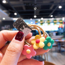 Summer children hair accessories Baby Baby Cute Flowers Bull Oil Fruit Rubber Fascia Girl Small Horn Rope Hair Ring Composition