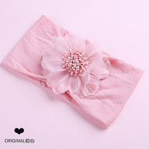 South Korean baby head decorated with baby boys hair care hair with female baby princess Full moon Superfairy flowers not reminiscent of hair