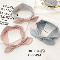 Spring autumn infant hair with baby pure cotton butterfly knot hair decoration newborn full moon protective door head decorated head flower